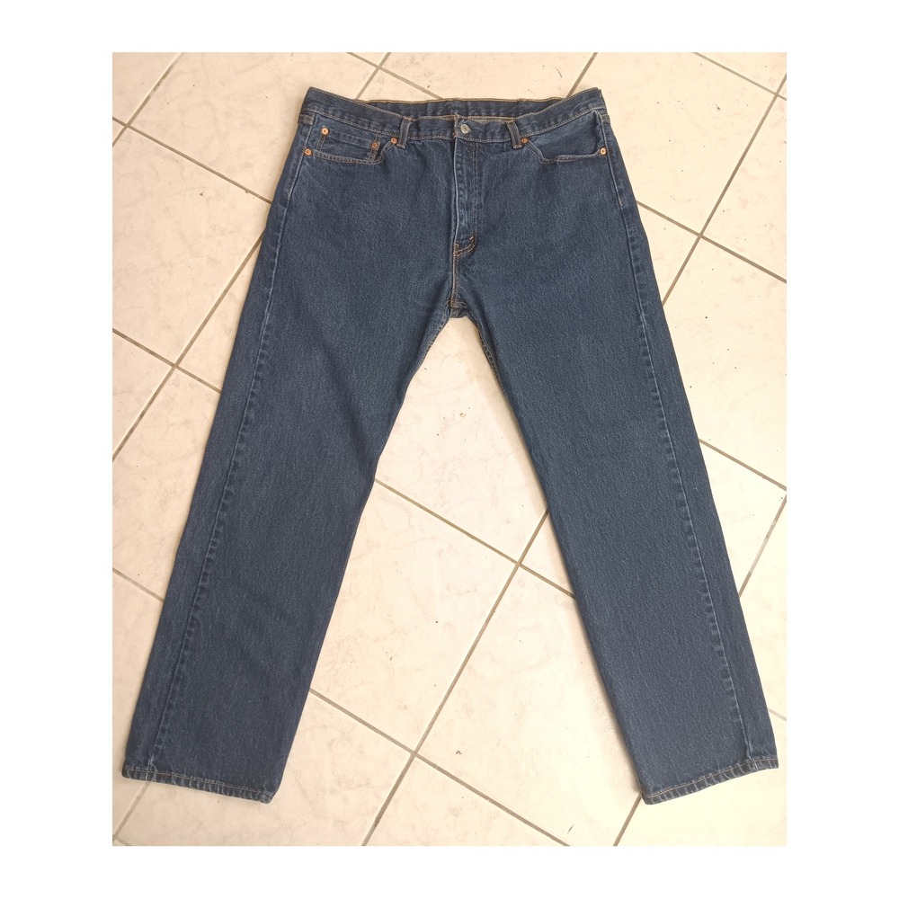 Levi's 505‎ Jeans Mens W40 L32 Dark Wash Straight Leg Button Fly Denim